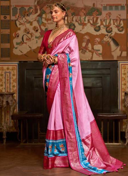 Pink Colour Priyam Patola Designer Wholesale Silk Sarees 468 A