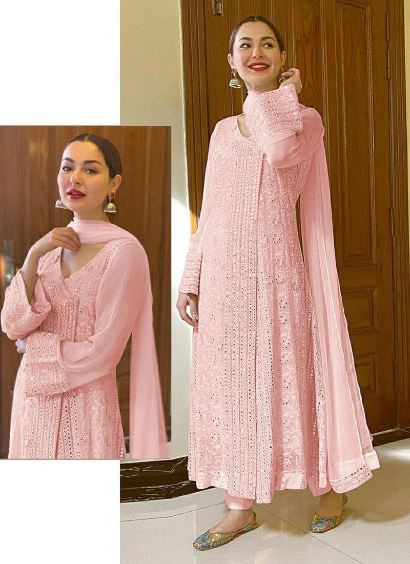 Pink Colour R 346 Designer Wholesale Anarkali Salwar Suit Catalog R 346 C