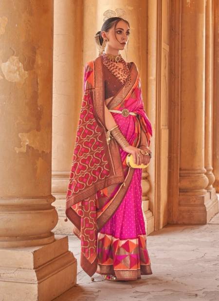 Pink Colour Raag By Rewaa 819 To 830 Printed Saree Catalog 819