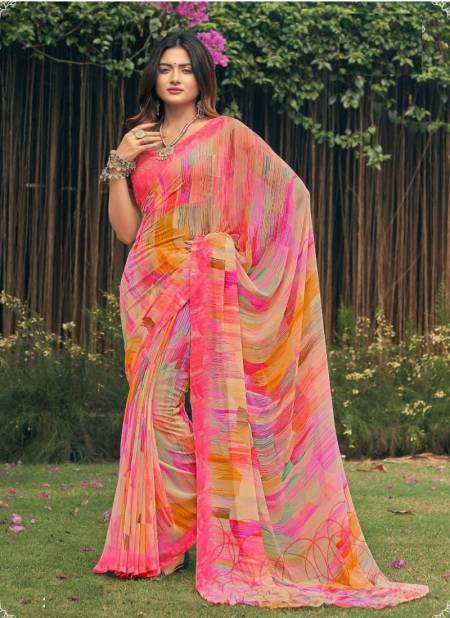 Pink Colour Ragaa Georgette Vol 4 By Ruchi Daily Wear Saree Catalog 22602 B