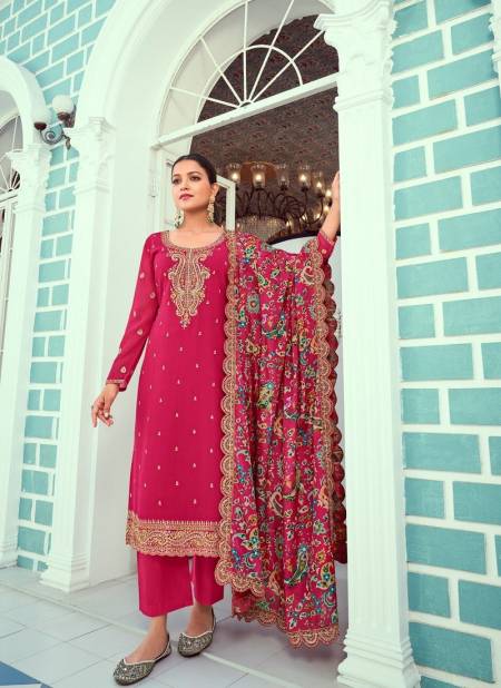 Pink Colour Raheda By Radha Trendz Georgette Embroidery Salwar Kameez Suppliers In India 1192