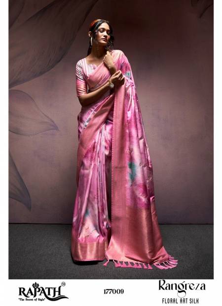 Pink Colour Rangreza 177001 TO 177010 Series By Rajpath Silk Saree Wholesale Shop in Surat 177009