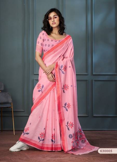 Pink Colour Rolex By Rajpath Handloom Linen Daily Wear Saree Orders In India 630005