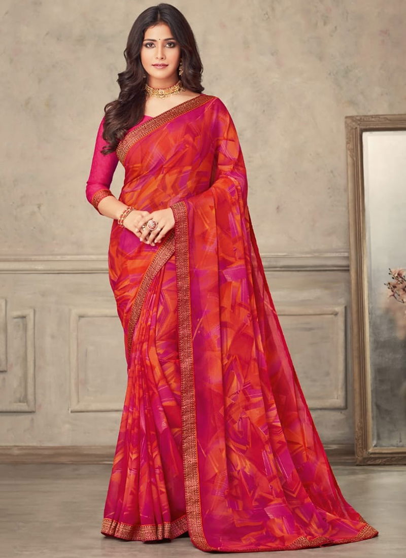 Pink Colour Ruchi Savera Wholesale Printed Sarees Catalog 13302 A