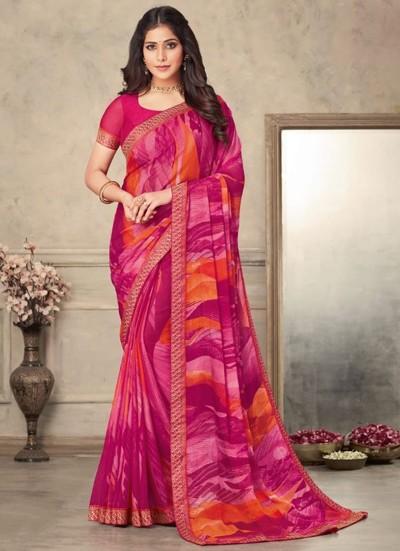 Pink Colour Ruchi Savera Wholesale Printed Sarees Catalog 13304 A