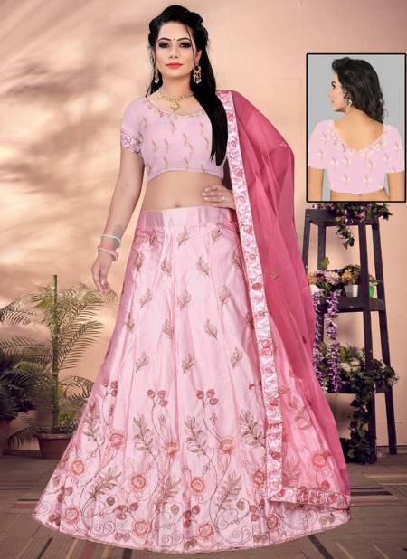 Pink Colour SSD Silk Wedding Wear Wholesale Designer Lehenga Choli D12221