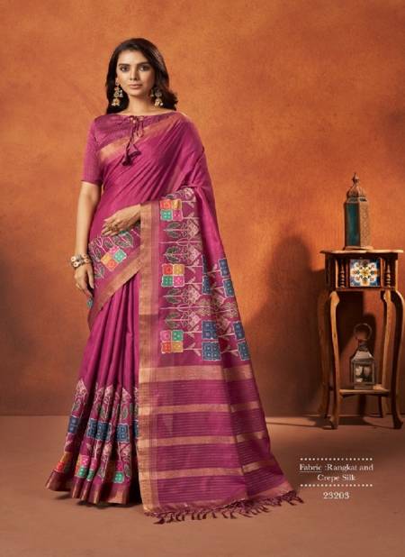 Pink Colour Saachi By Mahotsav Crepe Silk Festive Wear Designer Saree Catalog 23203