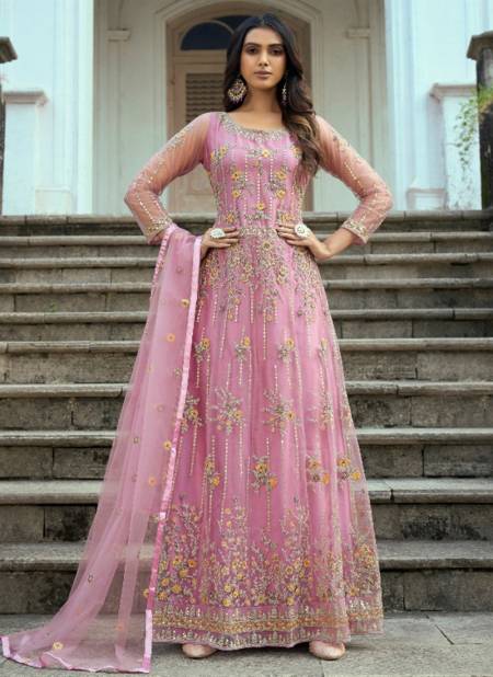 Pink Colour Sabah Ruksar Party Wear Designer Salwar Suits 1001