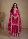 Pink Colour Sadaf By Gulkayra Real Chinon Plazoo Readymade Suits Supplier In India 7466-C