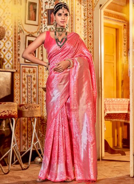 Pink Colour Sailja The Fabrica Wedding Wear Wholesale Silk Sarees Catalog 11002