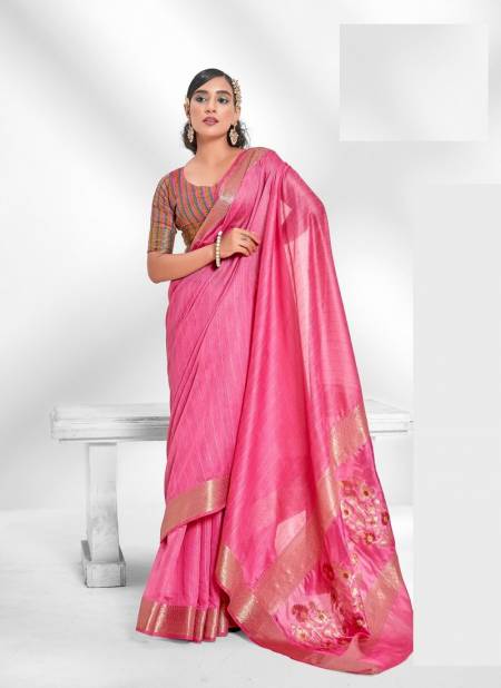 Pink Colour Salsaa Cotton By Rajpath Designer Sareee Catalog 137004
