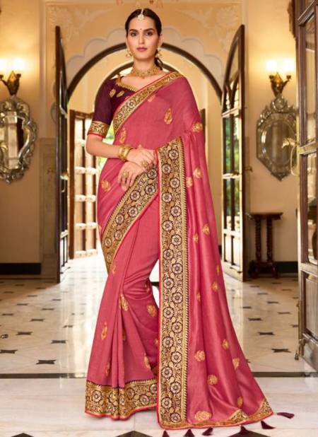 Pink Colour Samantha Wholesale Ethnic Wear Designer Saree Catalog 6410