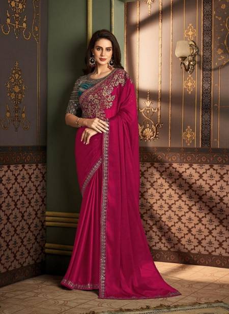 Pink Colour Sandalwood 1202 Colour By TFH Designer Silk Party Wear Saree Wholesale Online SW-1202-F