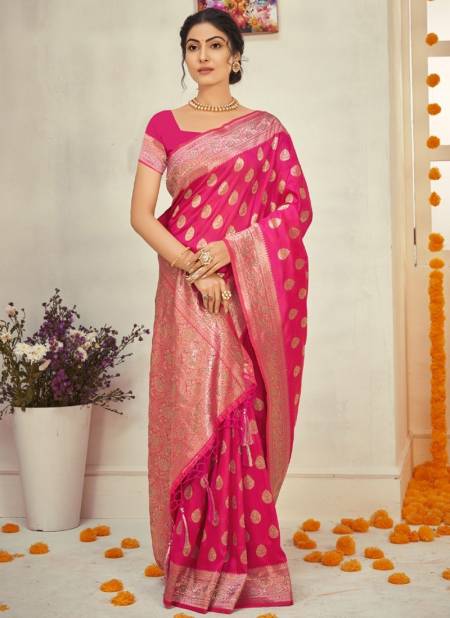 Pink Colour Sangam Ethnic Wear Wholesale Silk Sarees Catalog 3431