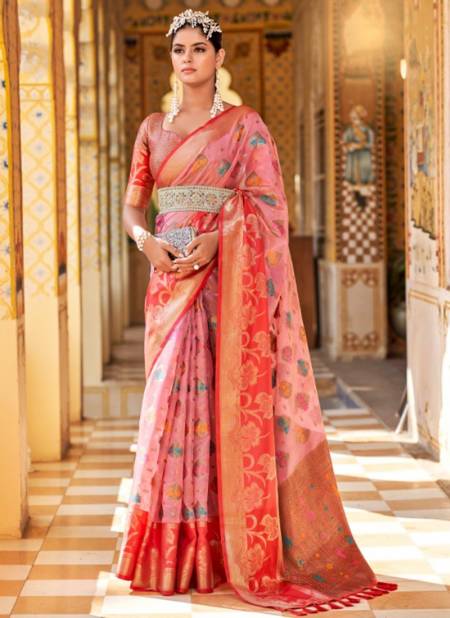 Pink Colour Sanskriti The Fabrica Wedding Wear Wholesale Printed Sarees Catalog 12004