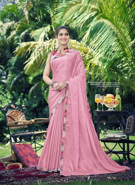 Pink Colour Sanvi By Shashvat Designer Fancy Georgette Saree Wholesale Shop In Surat sv-011