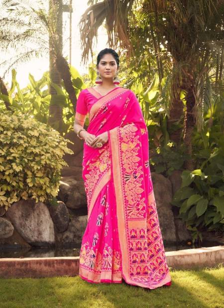 Pink Colour Selmae By The Fabrica 18001 To 18006 Silk Saree Catalog 18001