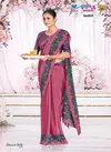 Pink Colour Smart Silk Vol 6 By Vipul Crepe Uniform Wear Saree Exporters In India 86809