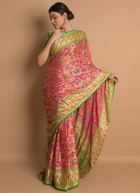 Pink Colour South Indian Printed Wholesale Designer Sarees 6805