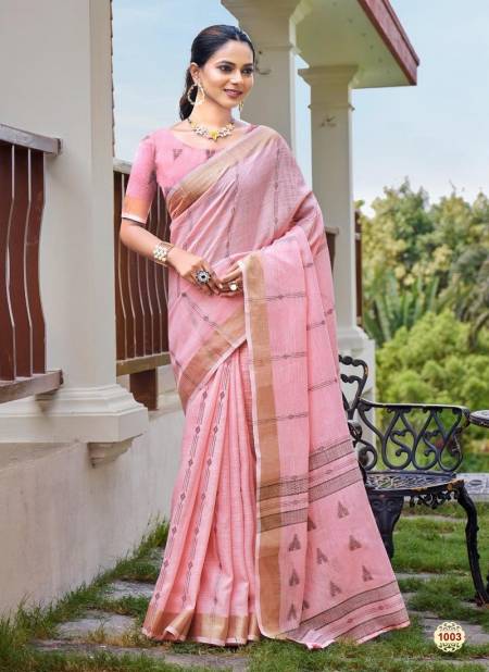 Pink Colour Suprabhat By Bunawat Cotton Daily Wear Sarees Wholesale Price In Surat 1003