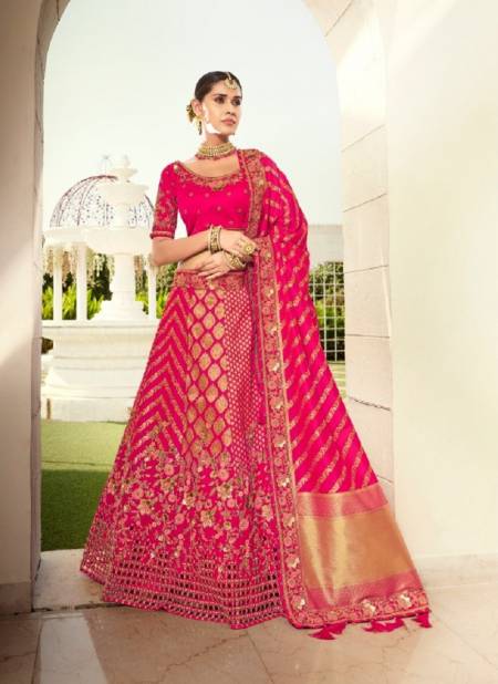Pink Colour Tathstu Hit Collection Wedding Wear Silk Lehenga Wholesale Market In Surat 4210