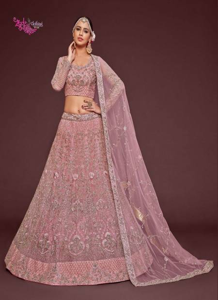 Pink Colour The Shimmers Vol 1 By Zeel 7901 To 7909 Series Designer Lehenga Choli Wholesale Online 7909