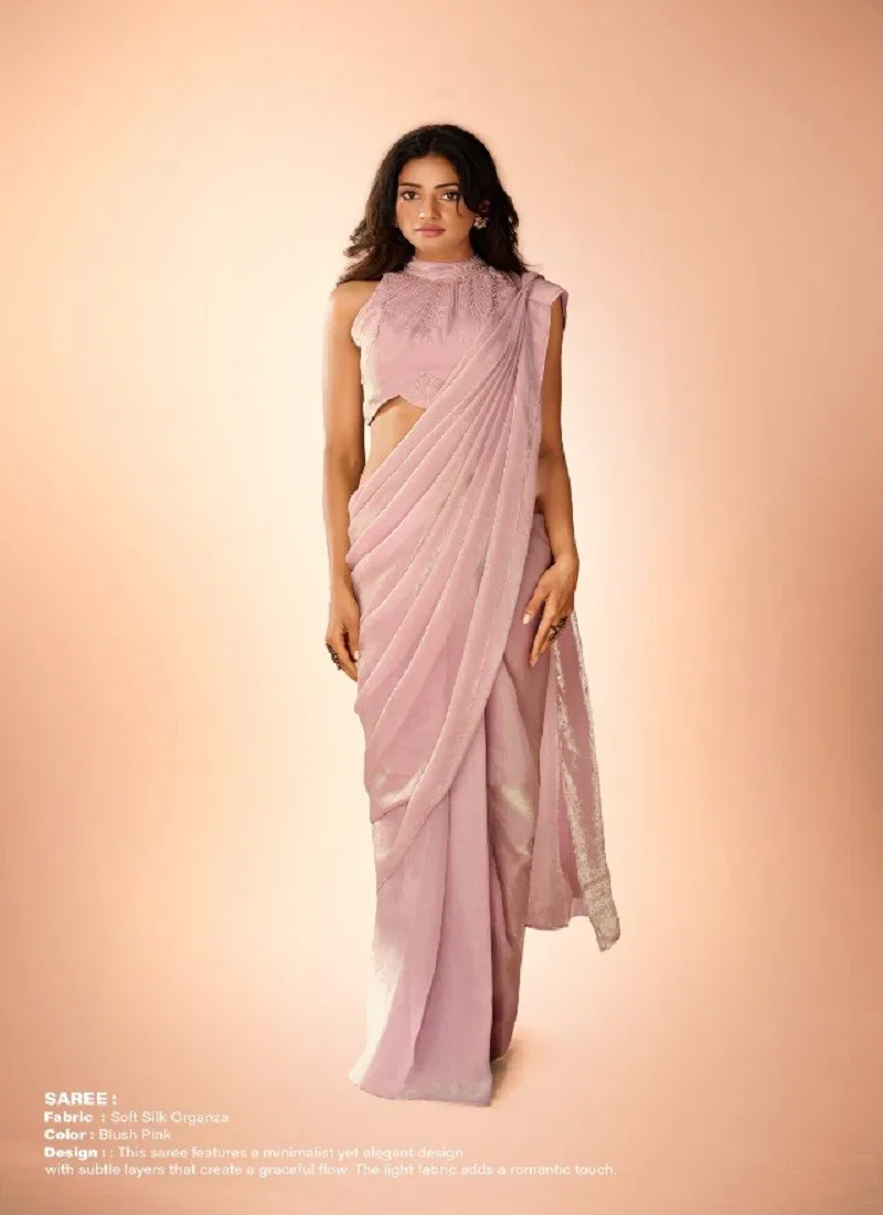 Pink Colour Traditions In Organza By Arya Designs Wholesale Saree In India DRS41