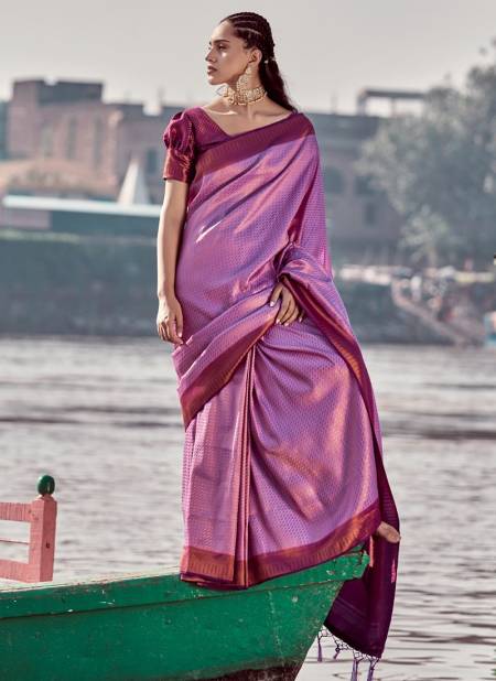 Pink Colour Uberra Pattu Rajpath Exclusive Wear Wholesale Silk Sarees Catalog 71001