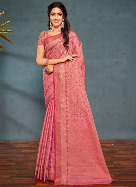 Pink Colour Unique Silk Sangam Colors Wholesale Banarasi Silk Sarees Catalog 2974