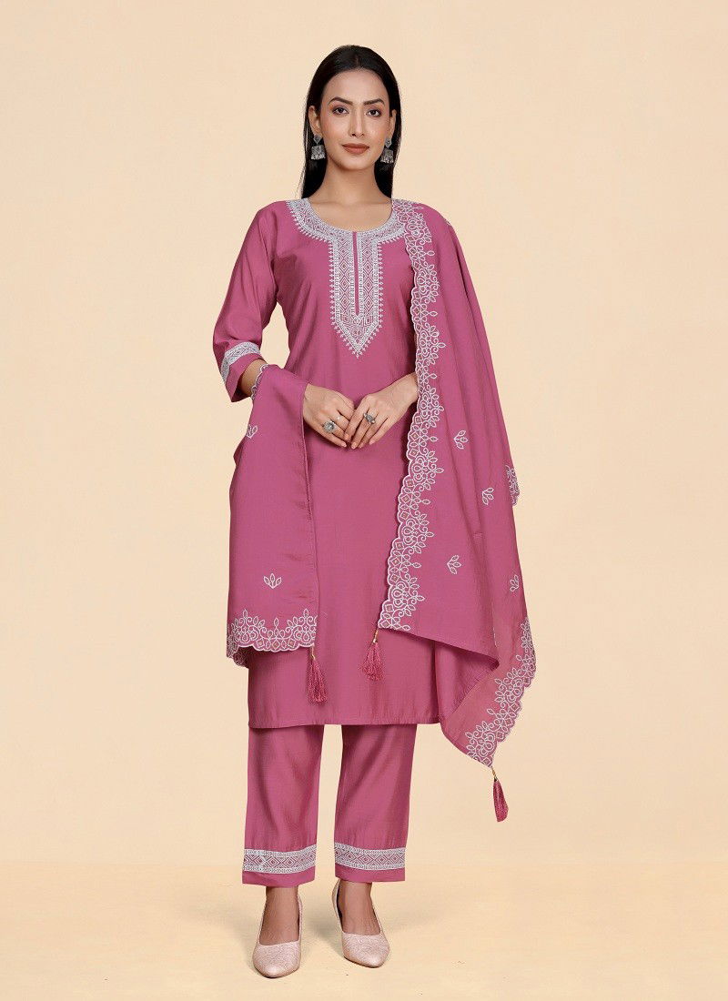 Pink Colour VT1018 To VT1021 By VT Designer Wholesale Kurti With Bottom Dupatta Orders In India VT1021