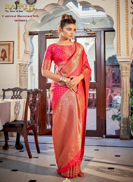 Pink Colour Varsha Silk By Rajpath Wedding Wear Sarees Suppliers In India 106005