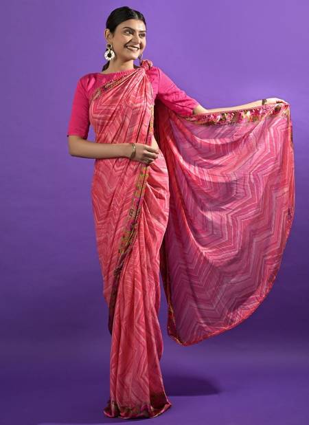 Pink Colour Vasansi Printed Wholesale Daily Wear Sarees 6601