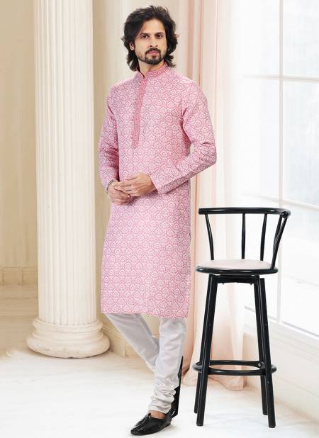 Pink Colour Vol 44 Festive Wear Mens Kurta Pajama Catalog 2145