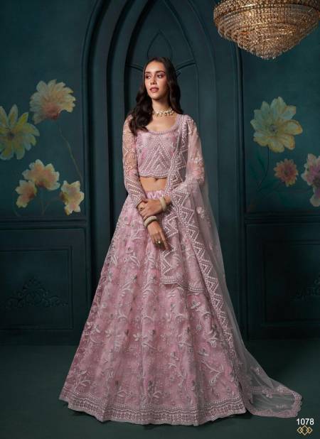 Pink Colour Wedding Affair Vol 3 By Alizeh Party Wear Net Lehenga Choli Orders In India 1078