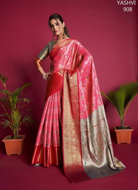 Pink Colour Yashvi By Fashion Lab Silk Saree Catalog 908