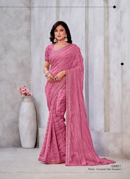Pink Colour Zaina By Mahotsav Party Wear Saree Catalog 43007