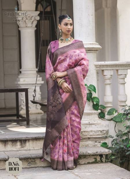 Pink Colour Zenisha By Bhumi Silk Daily Wear Saree Wholesale Shop In Surat 11014