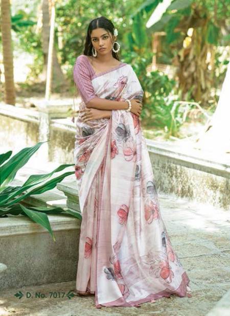 Pink Colour Zuleyka By Bhumi Paper Silk Daily Wear Saree Exportes In India 7017