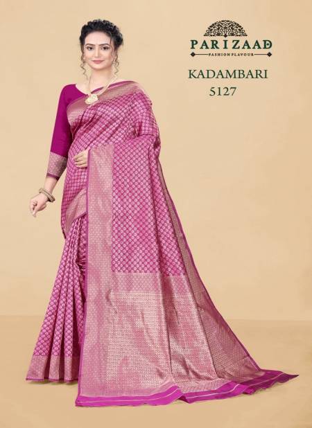 Pink Colour kadambari By Parizaad Silk Designer Saree Wholesalers In Delhi 5127
