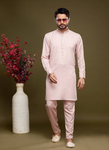 Pink Function wear Stylish Mens Kurta Pajama Catalog 2500