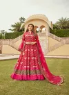 Pink Gajgamini By Virasat Pure Dolla Jacquard Gown With Dupatta Catalog 12007