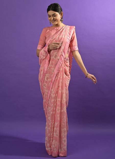 Pink Ink Fancy Wear Wholesale Designer Sarees 6707