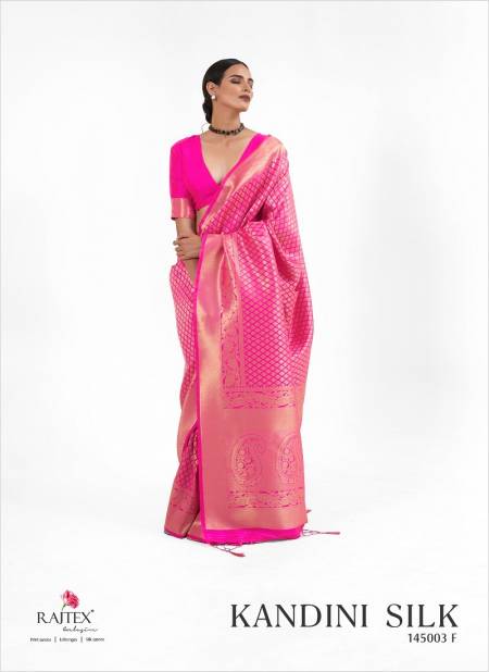 Pink Kandini Silk By Rajtex Handloom Weaving Saree Wholesale Shop In Surat 145003 F