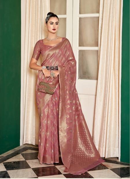 Pink Olivia Silk By Rajpath Designer Saree Catalog 128003