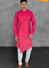 Pink Outluk Vol 9 Eid Special Regular Wear Designer Plain Side Cut Kurta Pajama 9002