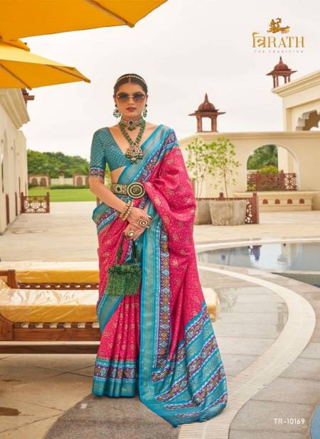 Pink Rasam Patola By Trirath Sigma Silk Designer Saree Catalog 10169
