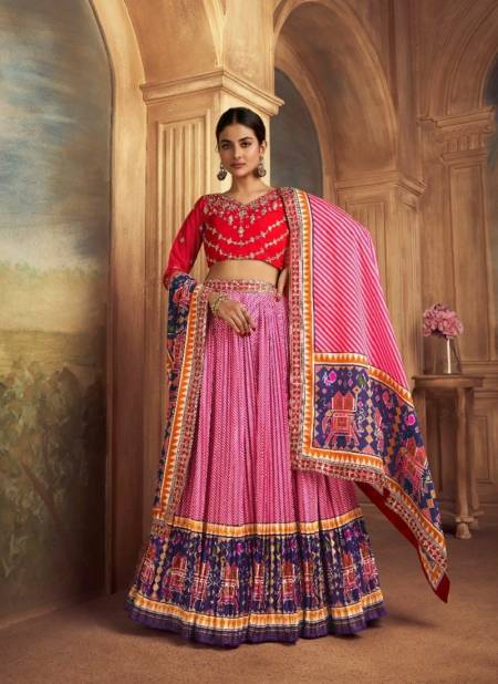 Pink Red Colour Satrangi By Kamakshi Lehenga Choli Exporters In India 2109