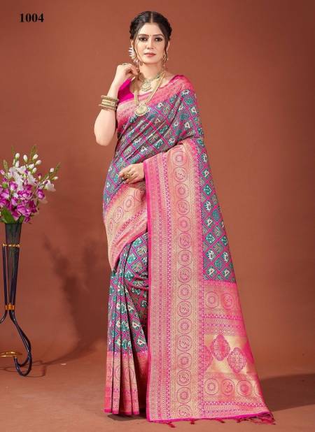 Pink Ruchi By Sangam Wedding Saree Catalog 1004