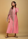 Pink Spark Omtex Casual Party Wear Silk Designer Printed Work Kurtis with scarf Collections 834
