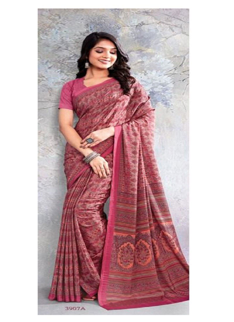 Pink Sushma Set 39 Daily Wear Saree Catalog 3907 A